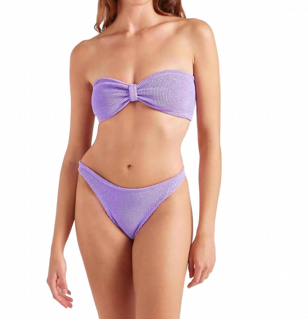NEW HUNZA G jean bikini swimwear in lilac